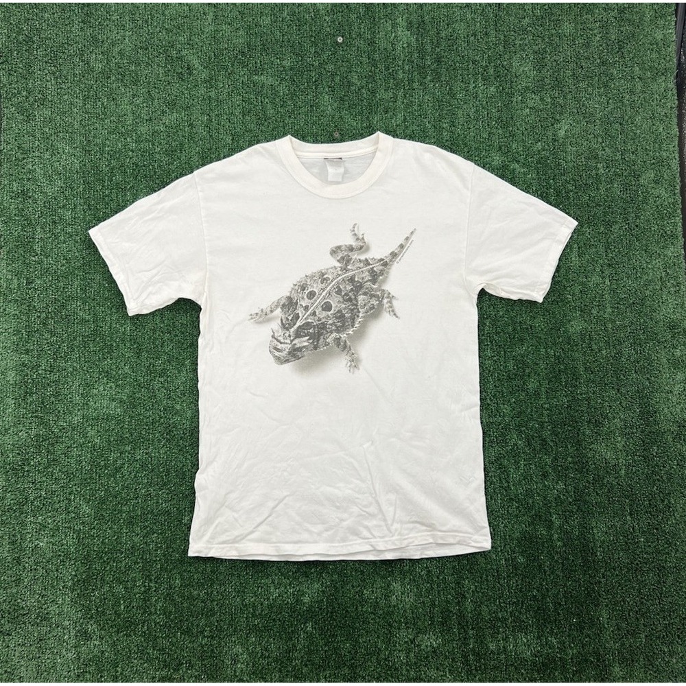 Vtg Hanes Horned Lizard T Shirt Mens Medium White